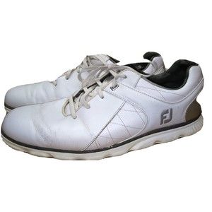 FootJoy Pro SL Golf Shoes Men's Size12 M Spikeless #53579 White Leather